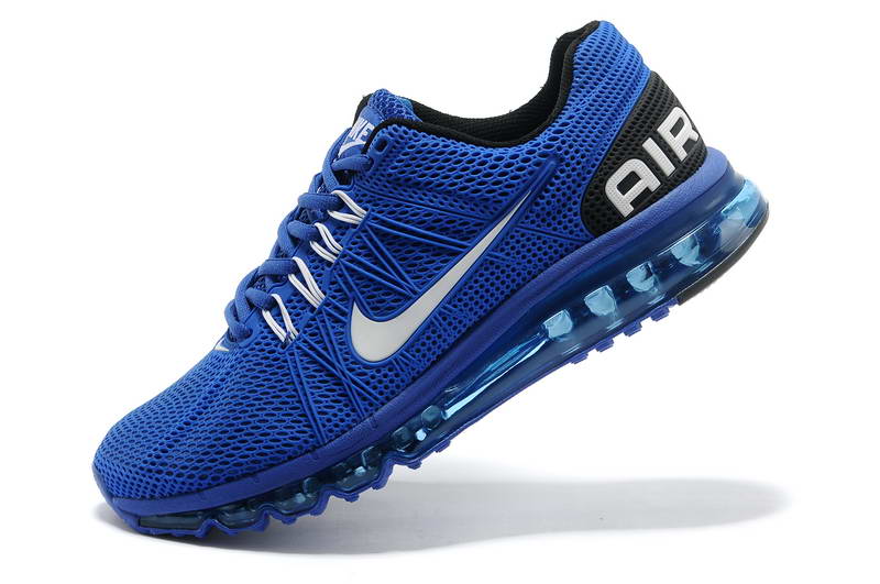 Air Max 2013 Mens Shoes KPU Blue White (3)